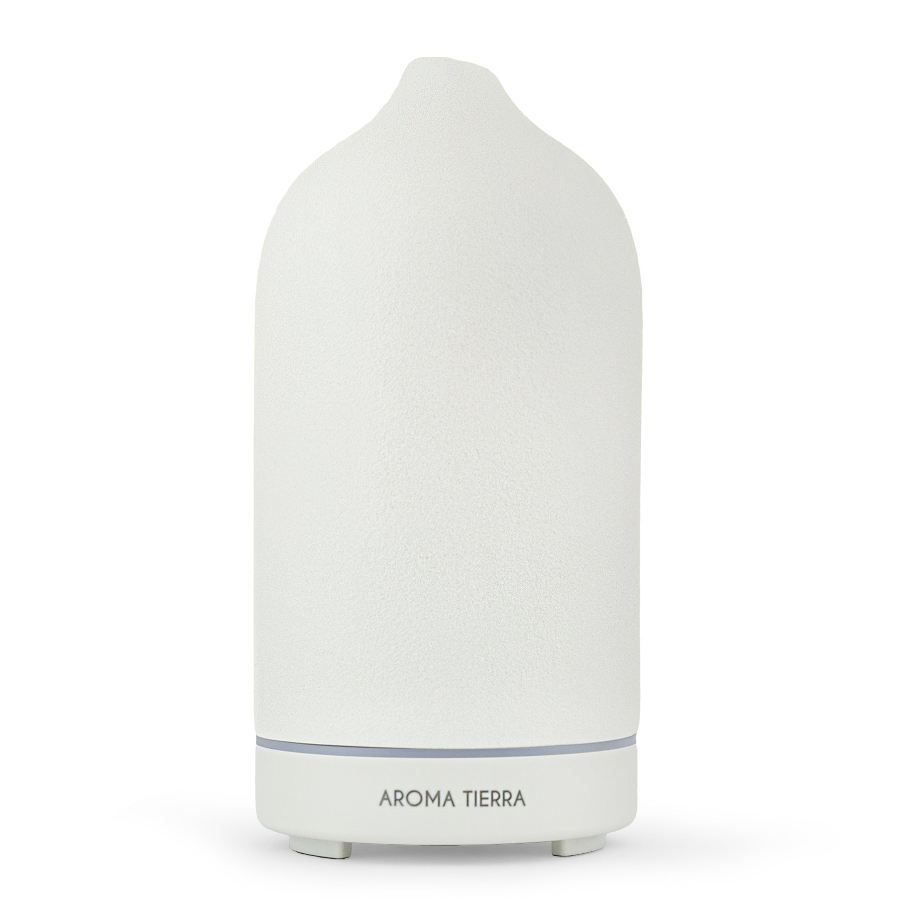White electric diffuser branded Aroma Tierra.