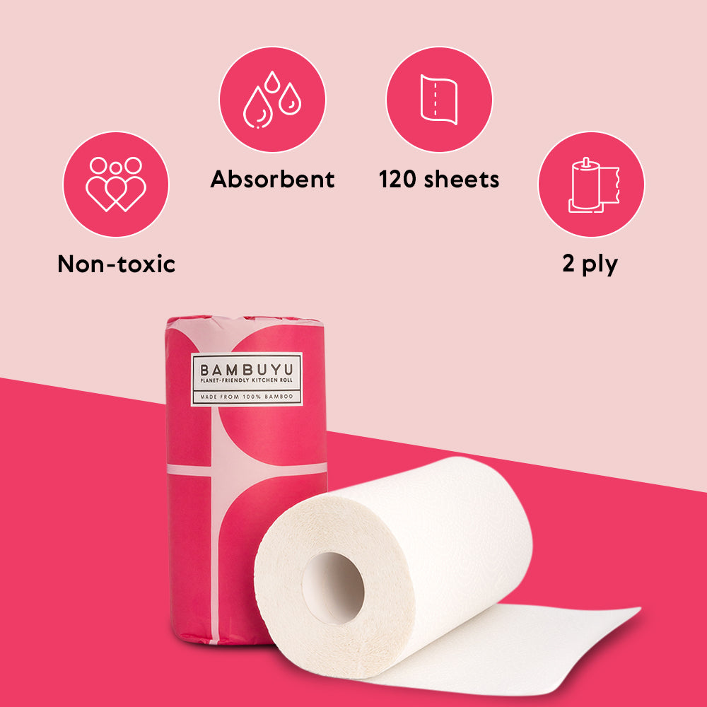 Bambuyu Kitchen Towel - 2 rolls