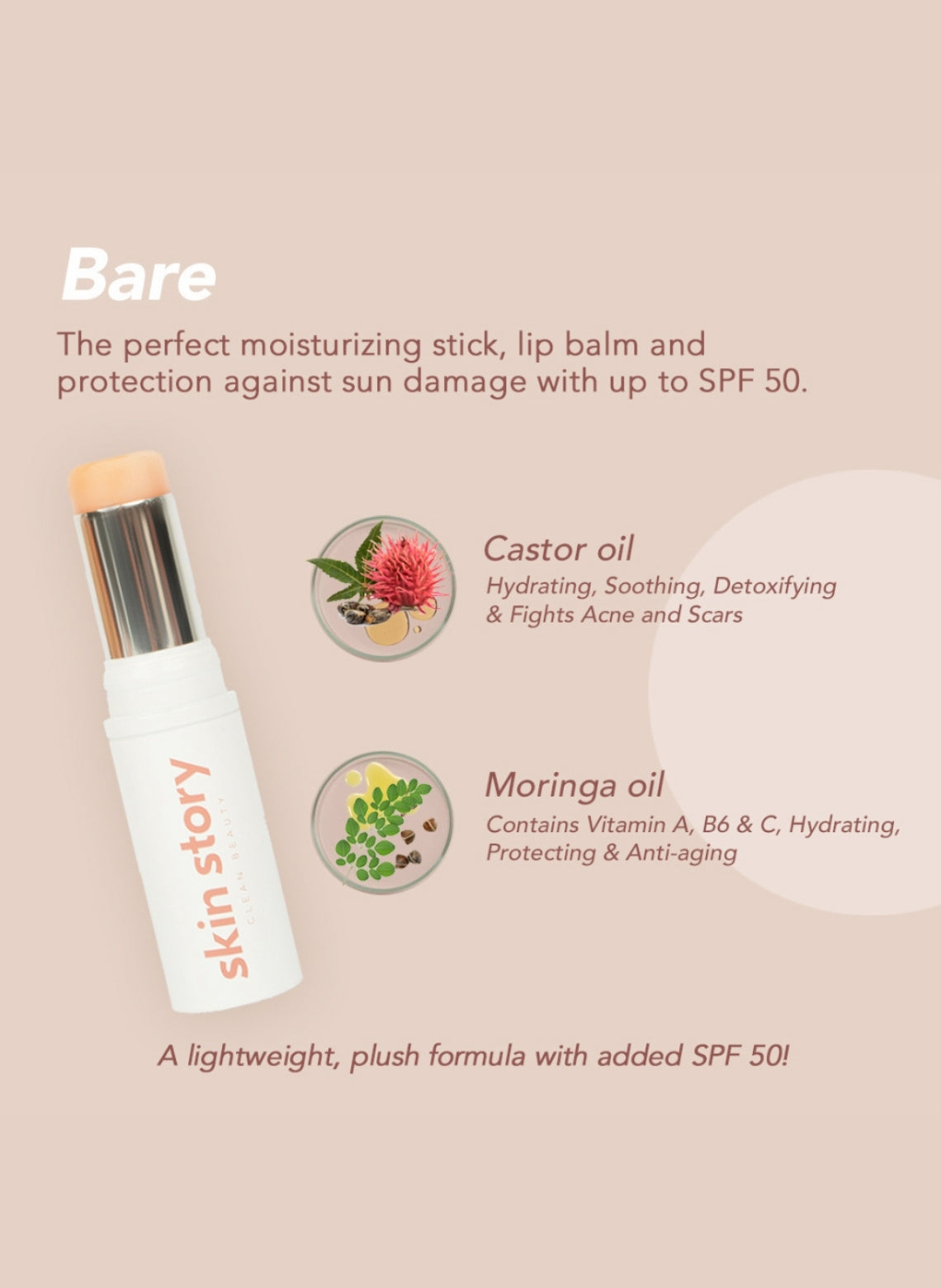 Clean Multistick Natural SPF Bare Multistick - Clean Beauty - Pure Path UAE
